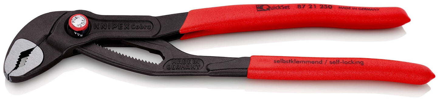 Knipex 87 21 300 - Tenaza Knipex Cobra® QuickSet 300 mm. con mangos PVC - Ferrotecnia