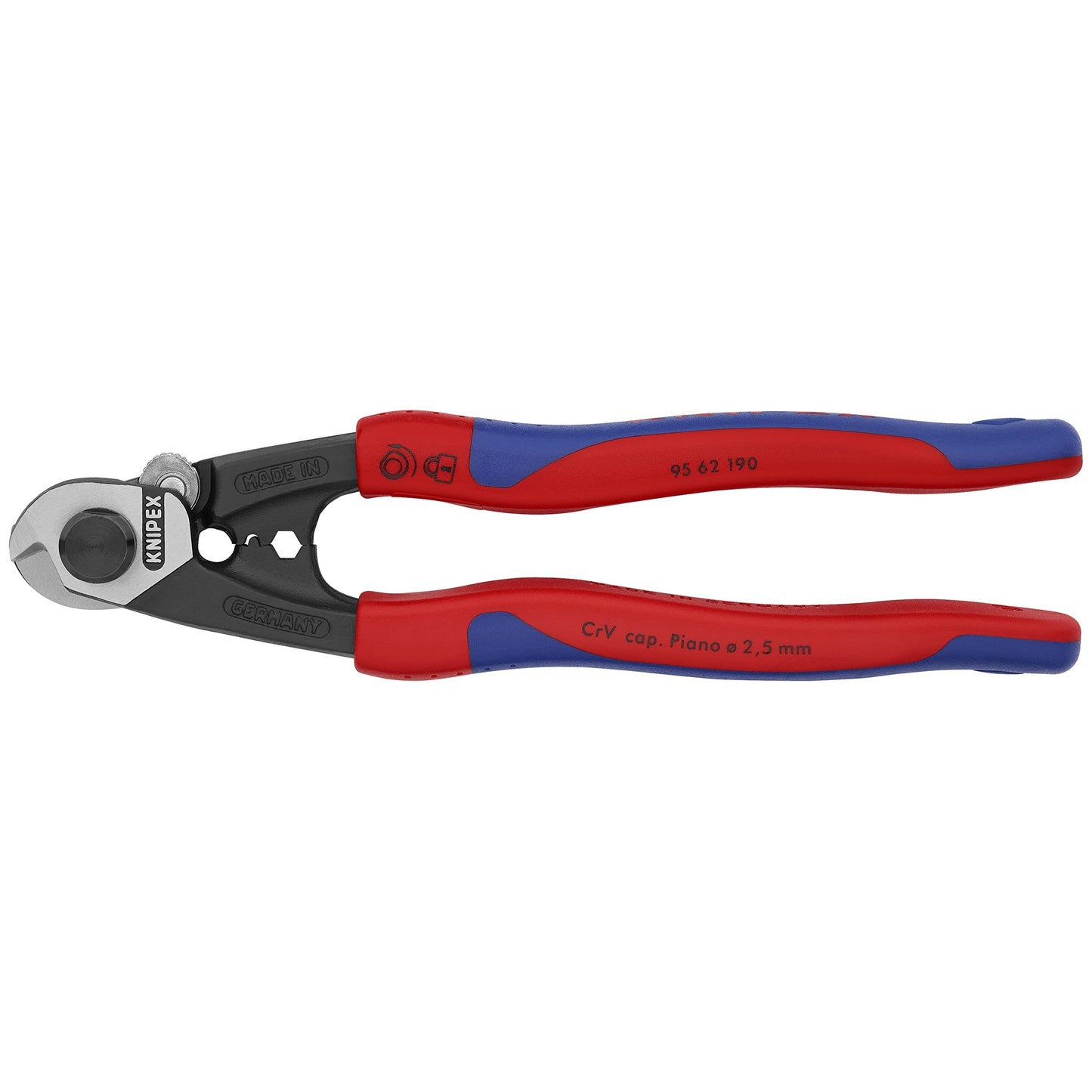 Knipex 95 62 190 - Cable cutter for Knipex 190 mm stranded cable. with two-component handles