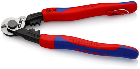 Knipex 9562190T - Alicate cortacables para cable trenzado anticaída 190 mm - Ferrotecnia