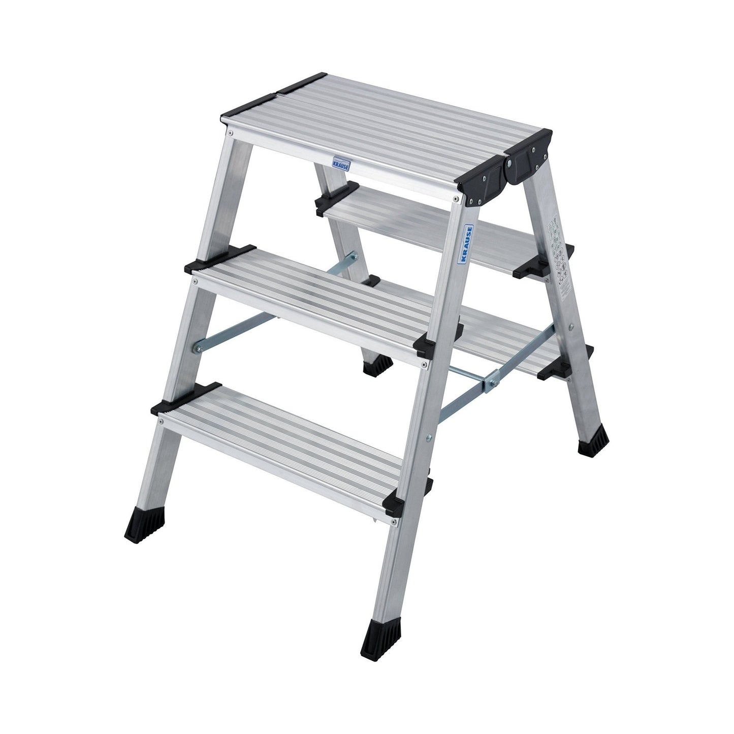 Krause 126030 - Escalera de tijera de doble acceso Treppo, 2x3 peldaños - Ferrotecnia