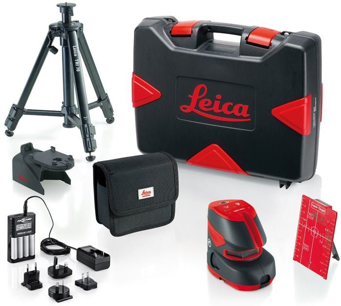 Leica Geosystems 820685 - Pack nivel láser de líneas y puntos Lino L2P5 Pro case (Alcance 60/ 30 m; Precisión ± 1,5 mm) - Ferrotecnia