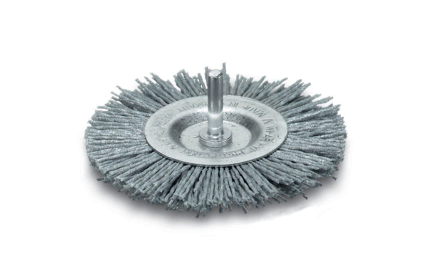 LessMann 410138 - Cepillo circular con espiga LessMann DIY 75 mm. filamentos abrasivos SIC 80 - Ferrotecnia