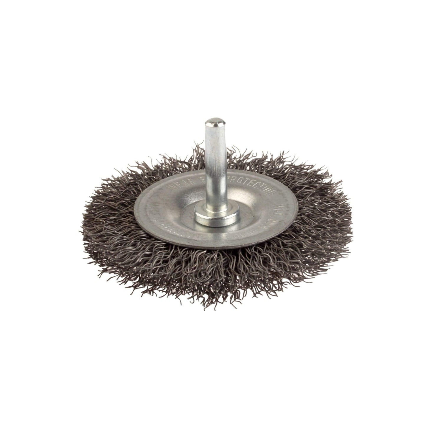 LessMann 41015307 - DIY wheel brushes with 6 mm shank on card dia 100 x 10 mm steel wire STA crimped 0.35 mm