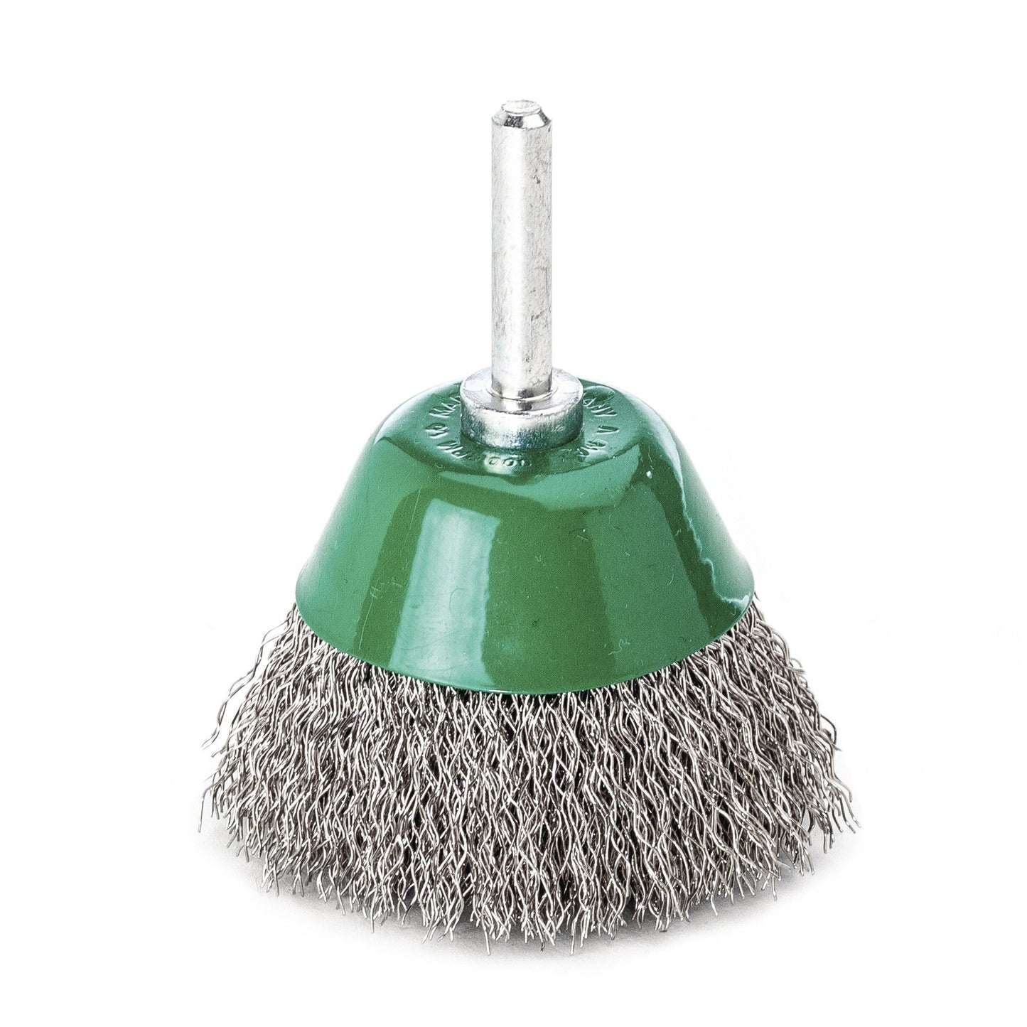 LessMann 434362 - Cepillo taza con espiga LessMann 40 mm. alambre de acero inoxidable ondulado ROF 0,30 - Ferrotecnia