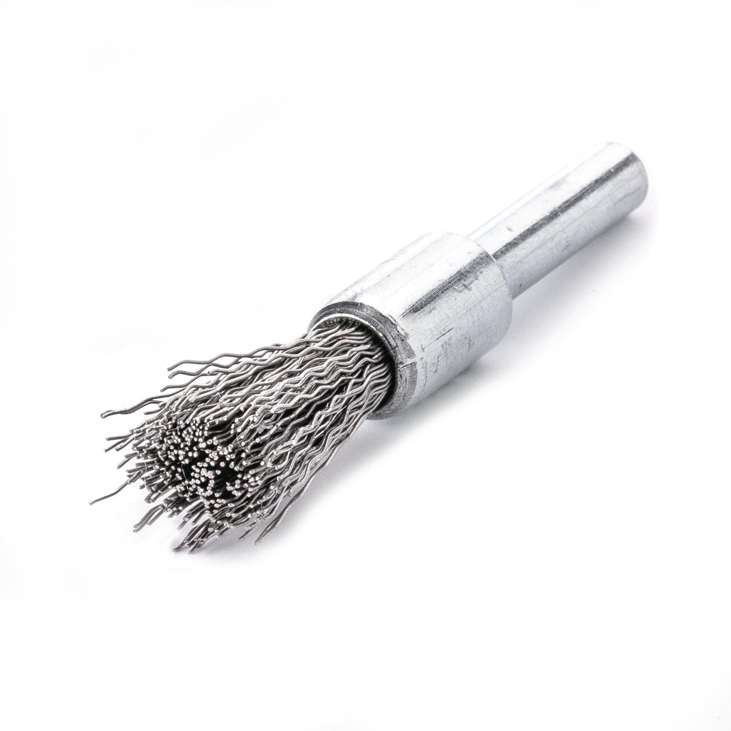 LessMann 458361 - Brocha con espiga LessMann 12x20x120 mm. alambre de acero inoxidable ondulado ROF 0,30 - Ferrotecnia