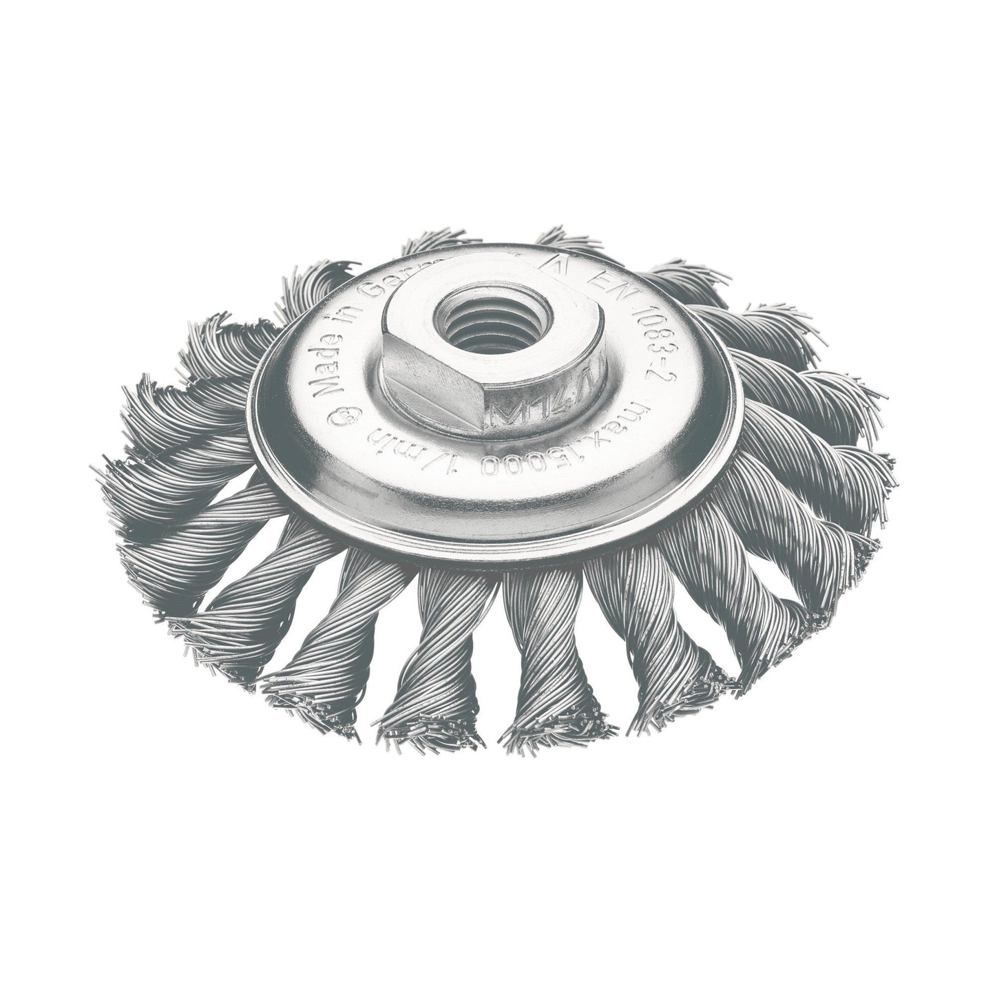 LessMann 472257 - LessMann conical brush 115x12 mm./M14x2.0 mm. STH 0.30 stranded steel wire