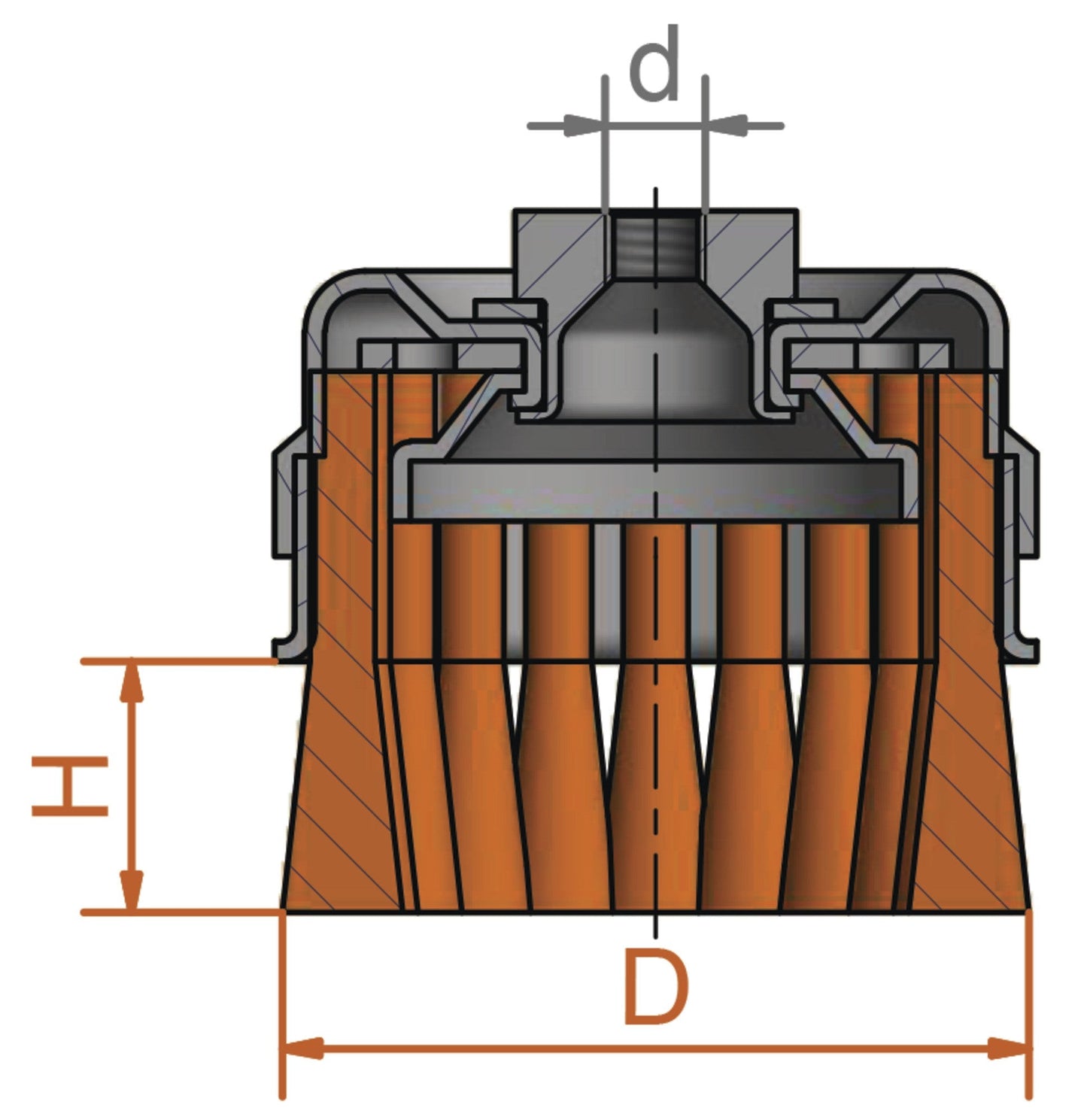 Lessmann 482317 - Cepillo taza alambre acero trenzado altas revoluciones 482317 - Ferrotecnia