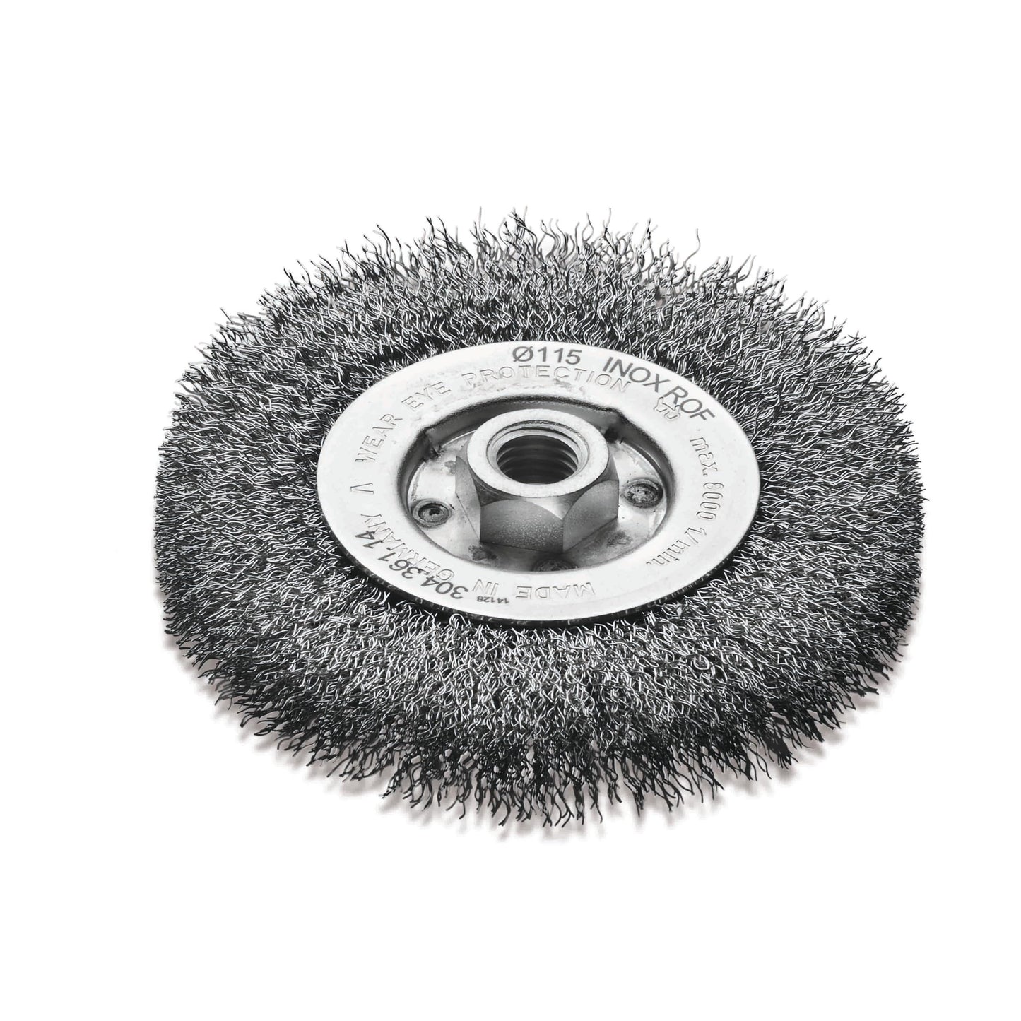 LessMann 30436114 - LessMann circular brush 115x12 mm./M14x2.0 mm. ROF 0.30 crimped stainless steel wire