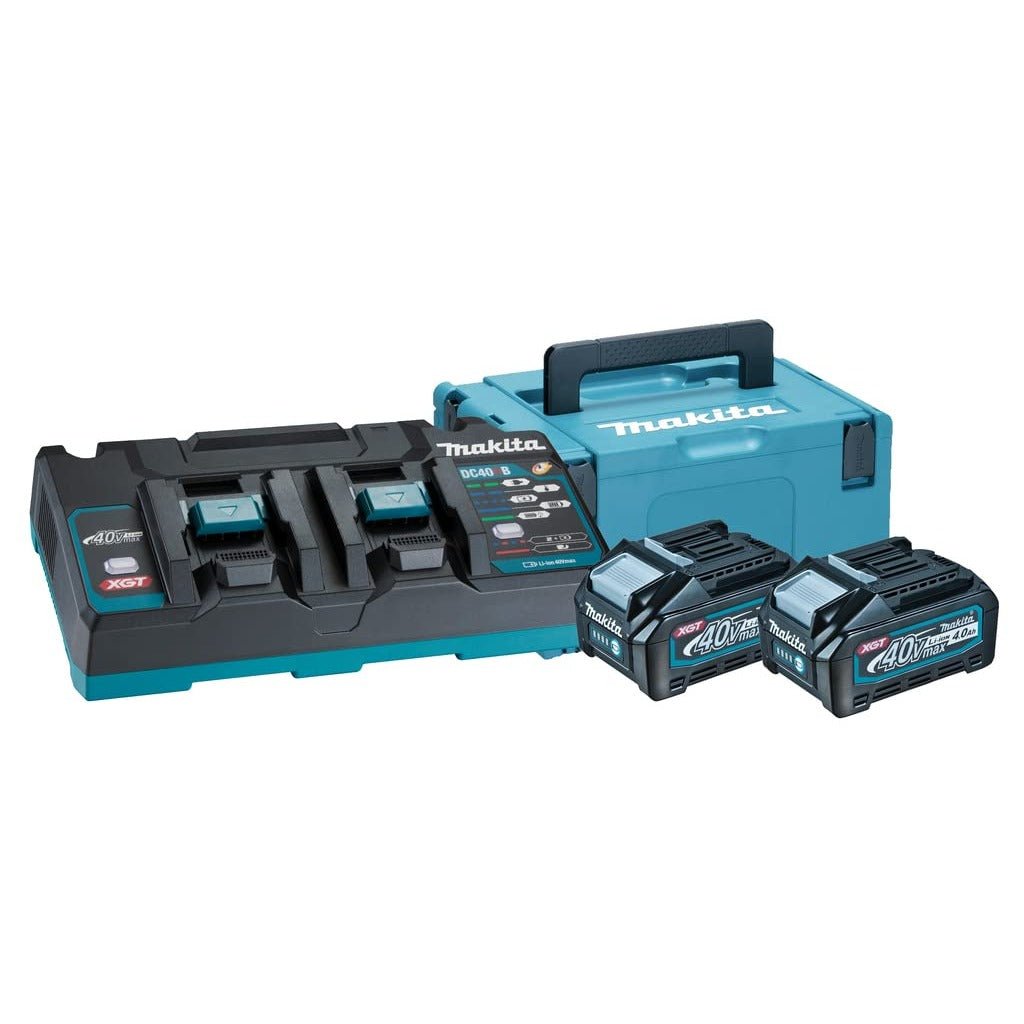Makita 191U00-8 - Kit de baterías 40V XGT 2x4,0 Ah (BL4040) con cargador DC40RB - Ferrotecnia