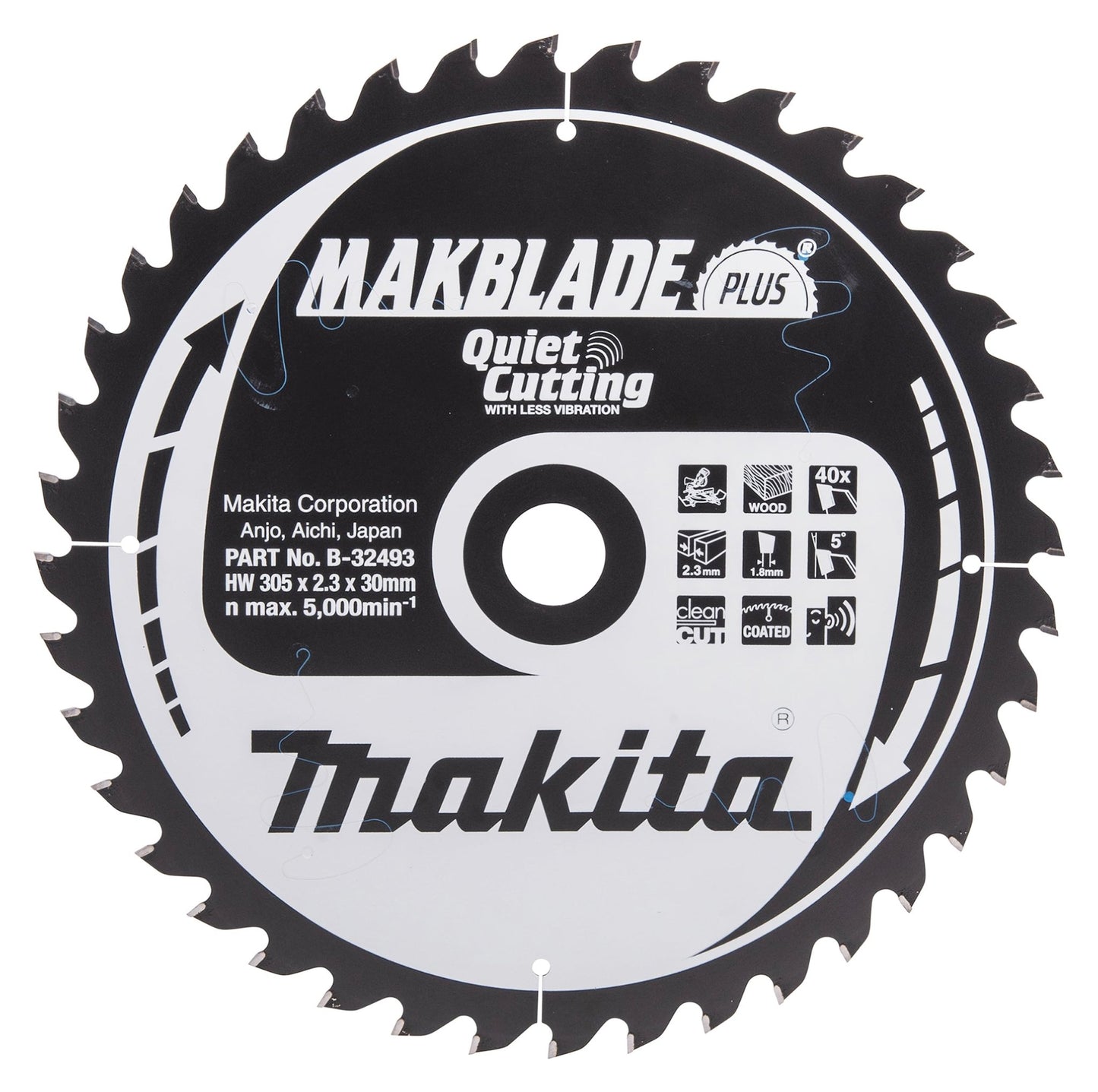 Makita B-32493 - Makblade hoja de sierra 305 x 30 mm, 40 z