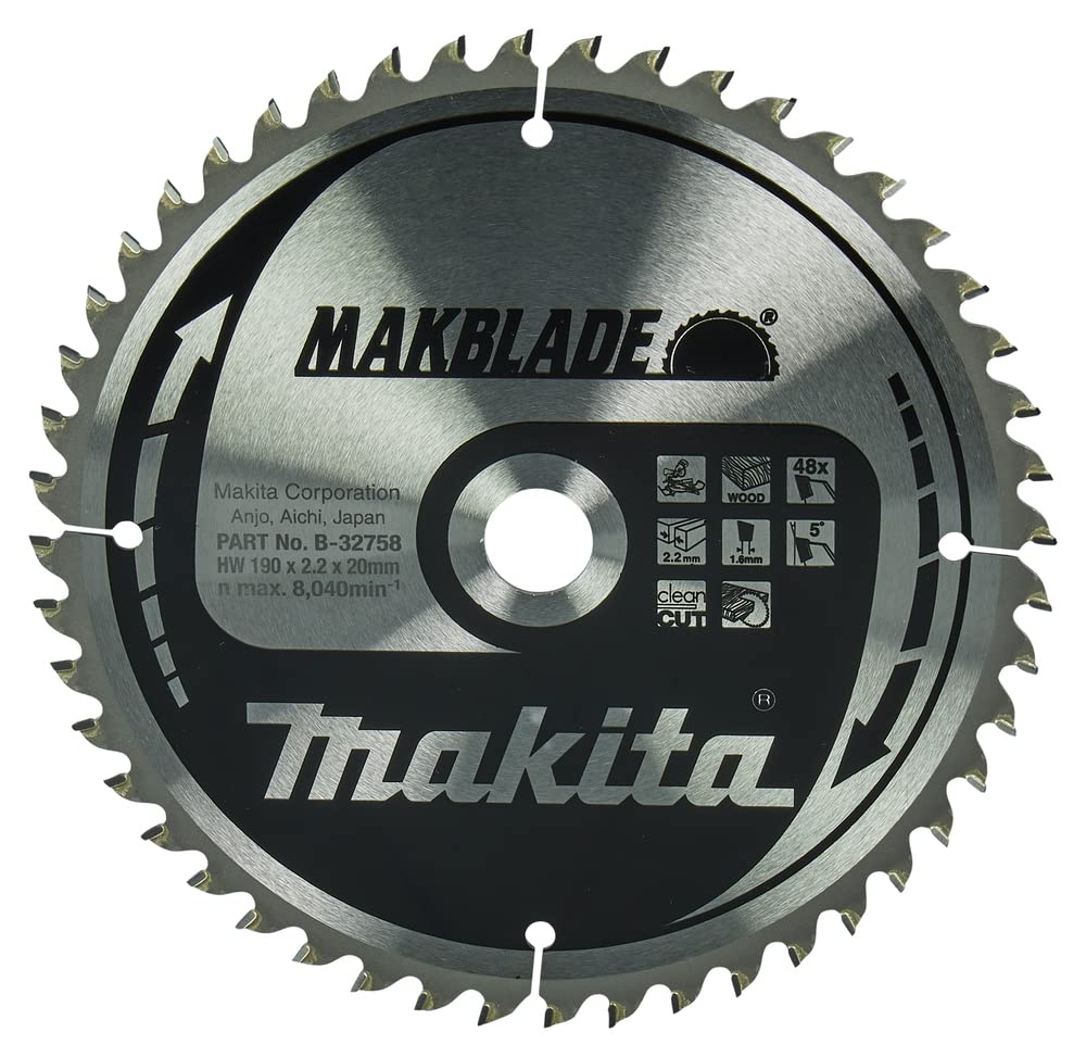 Makita B-32758 - Hoja de Sierra Circular TCT 190x20mm 48T Madera