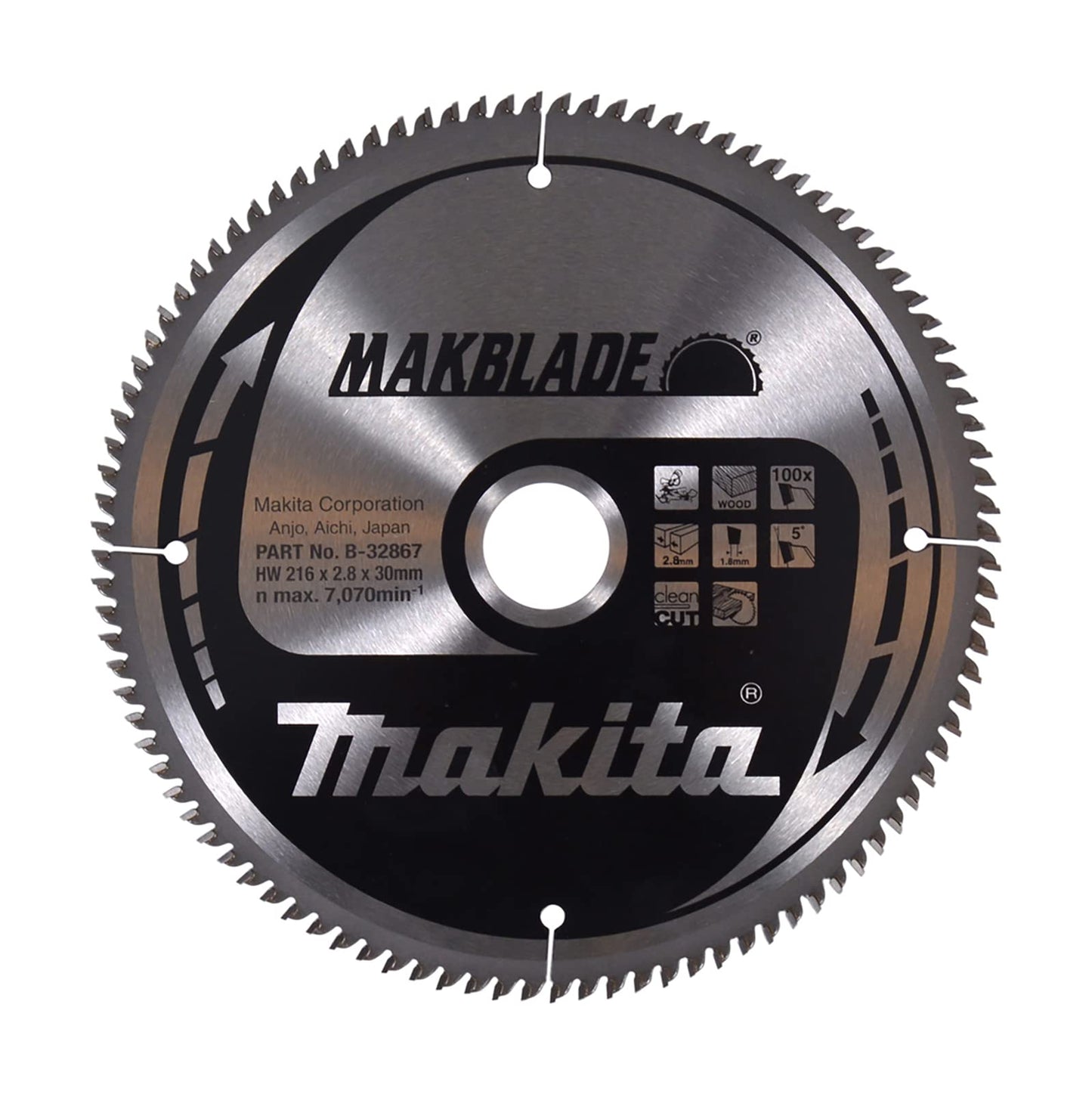 Makita B-32867 - Makblade hoja de sierra 216 x 30 mm, 100 para
