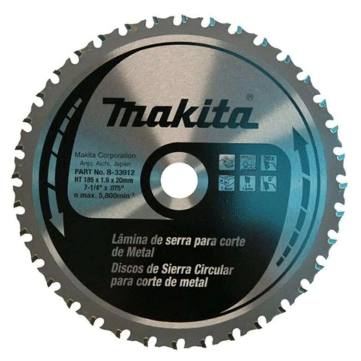 Makita B-47042 - B-47008 Hoja de sierra circular Specialized TCT 150x20mm 52T Metal