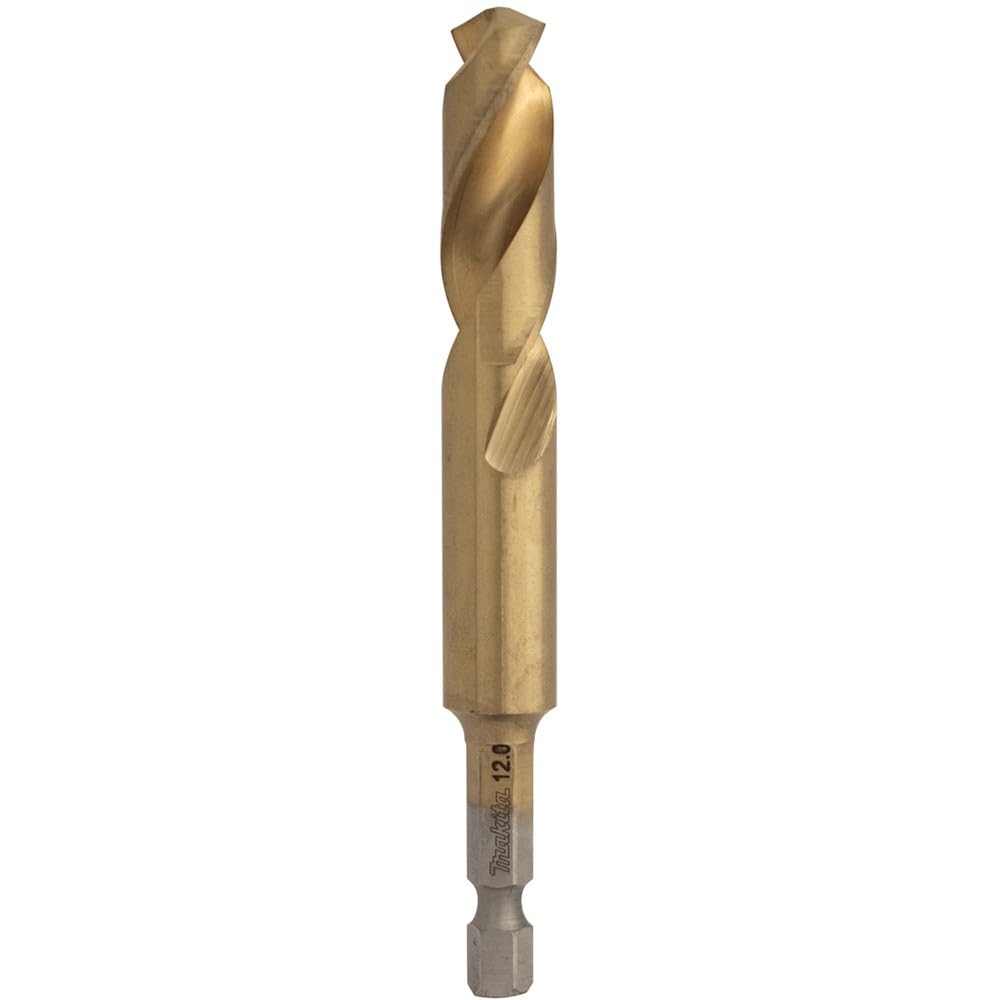 Makita B-51063 - Broca para metal Elite HSS-Tin G-Series 1/4" Hex Drive 12 mm de diámetro x 102 mm de largo