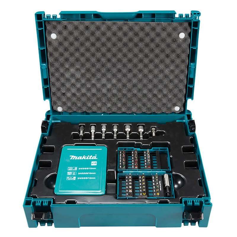 Makita B-53908 - Juego de brocas y puntas en maletín Makpac (Lote de 62 uds)