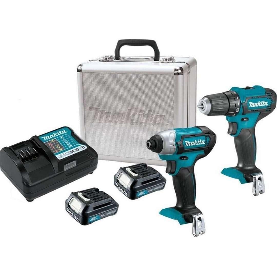 Makita CLX224X - Combopack 12 V (2 x 1,5 ah) taladro (DF33D) y destornillador de impacto (TD110DZ) No Color