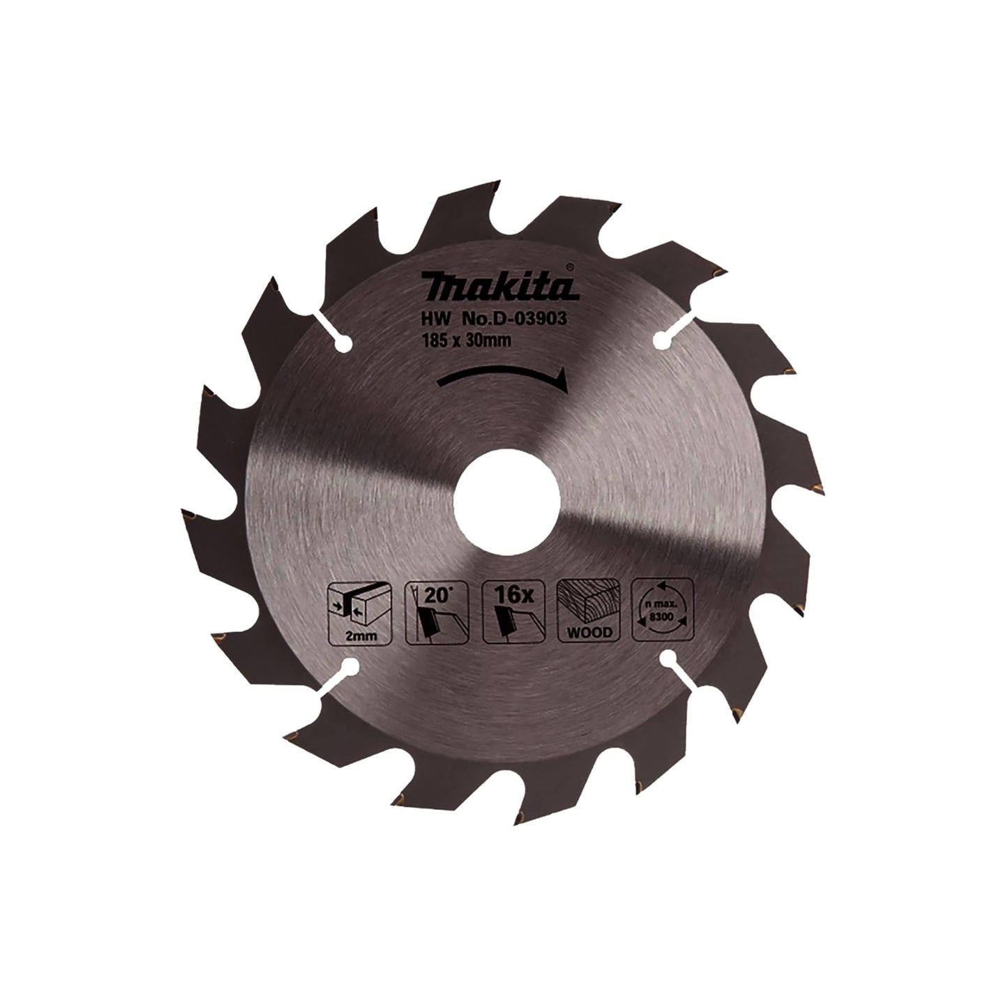 Makita D-03903 - Disco de corte para madera HM 185mm 16 dientes