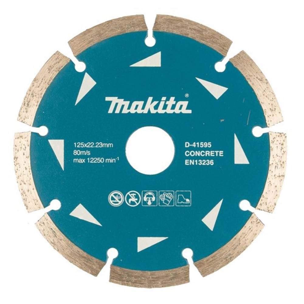 Makita D-41595-10 - Discos de diamante segmentados 125 x 22,23 mm (Lote de 10 uds)