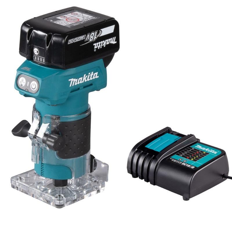 Makita DRT52SF - Fresadora recortadora 18V LXT, 6 mm, 1x3,0 Ah