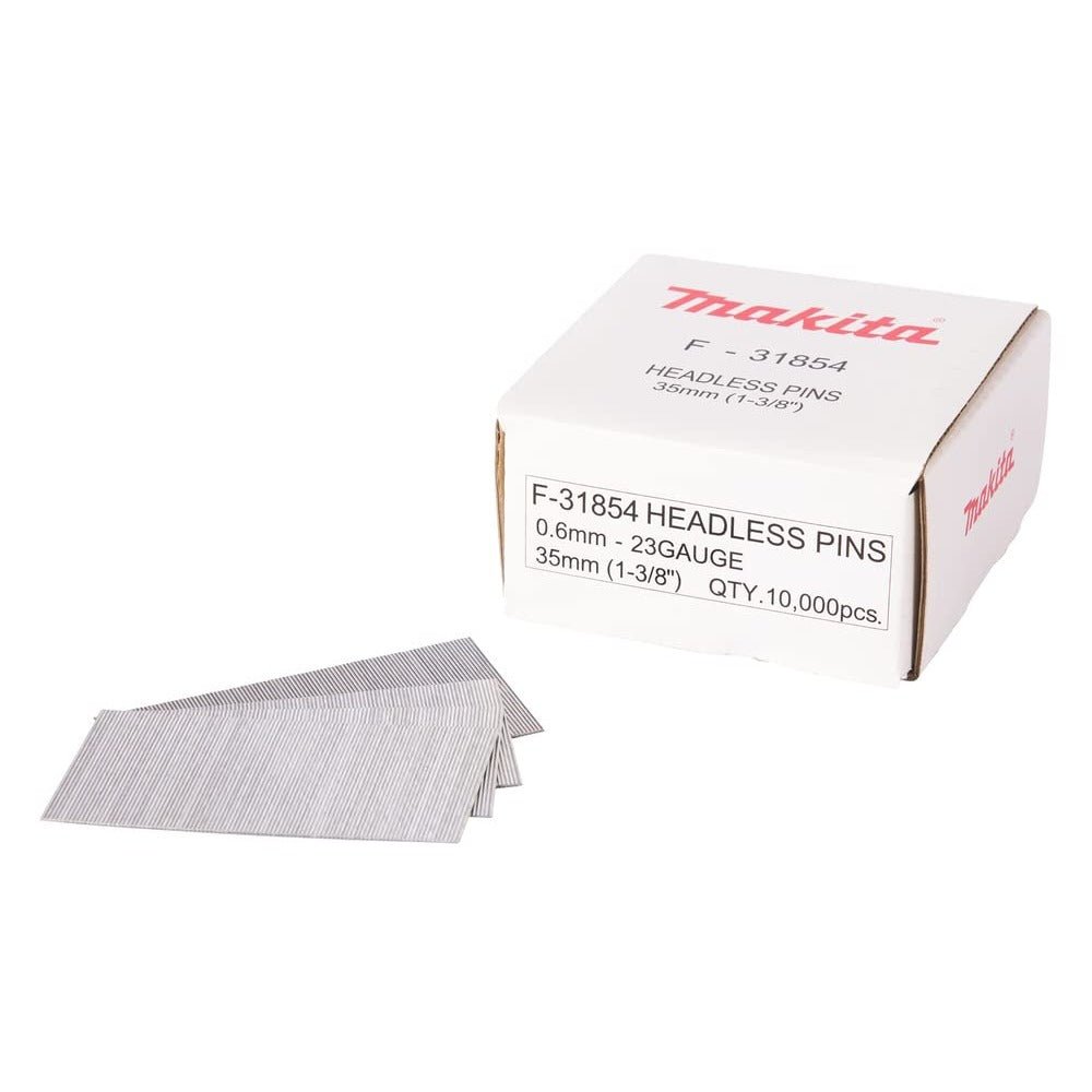 Makita F-31854 - Pin de sujeción de 0,6 x 35 mm, calibre 23, 10 000 unidades (Lote de 10000 uds) - Ferrotecnia
