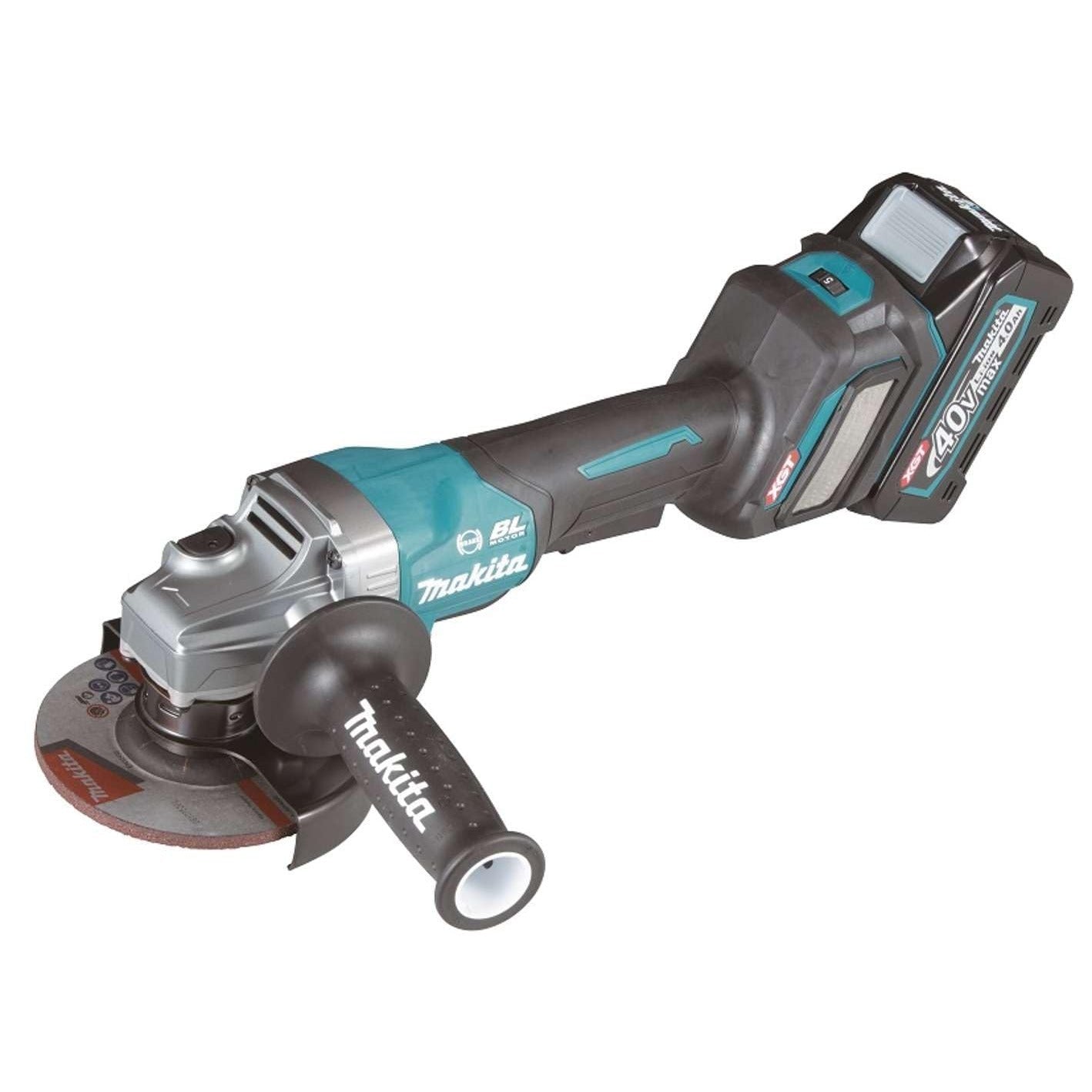 Makita GA029GM201 - Miniamoladora BL 40Vmax XGT 125mm Palanca 4Ah 2 bat. Freno/Dial/AFT/AWS Makpac - Ferrotecnia