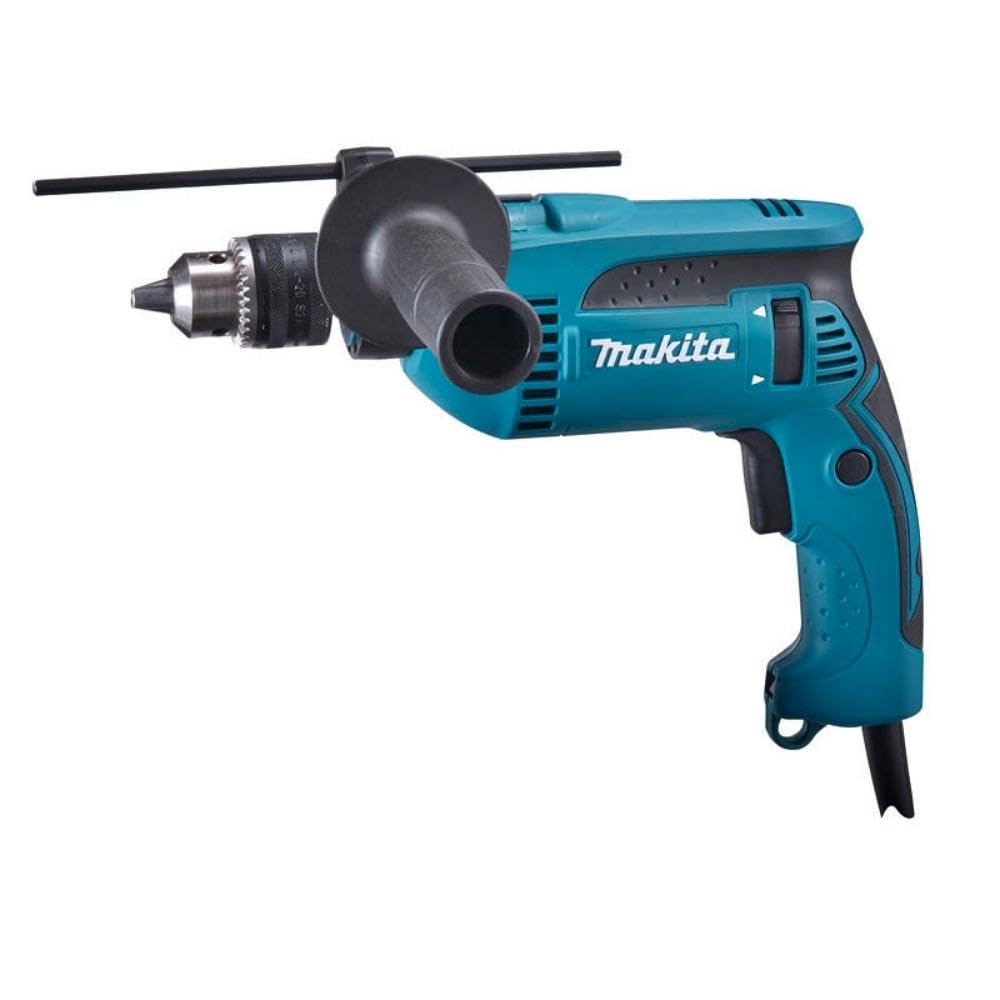 Makita HP1640 - Taladro percutor 680 W con portabrocas de llave, 16 mm