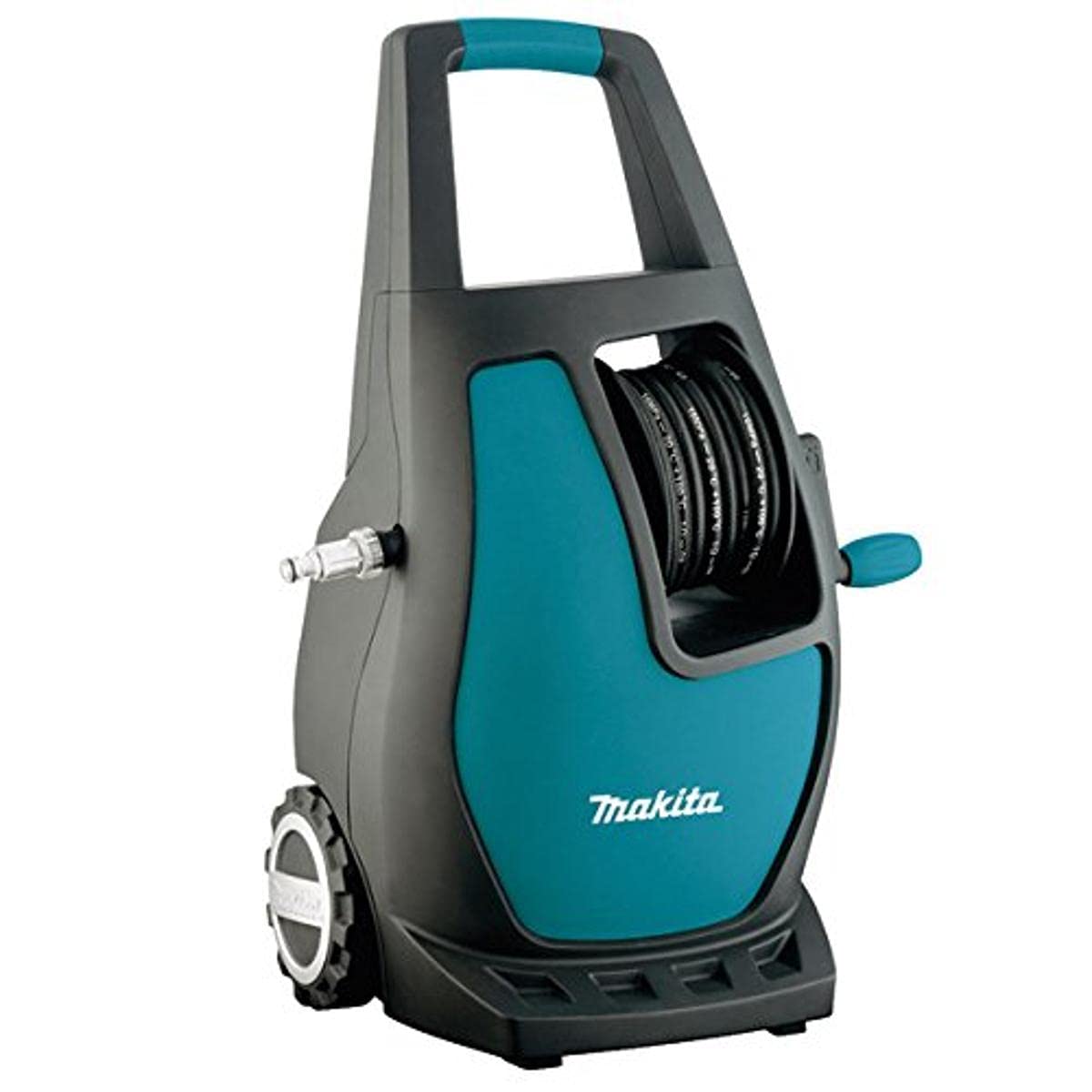 Makita HW111 - Compacto Eléctrico 370l/h 1700W Negro, Turquesa Limpiadora de alta presión o Hidrolimpiadora - Limpiador de alta presión (Compacto, Eléctrico, 5,5 m, 5 m, Negro, Turquesa, 370 l/h)
