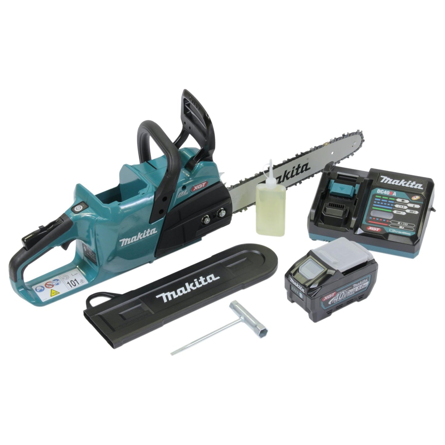 Makita UC025GT101 - Motosierra con batería, 40 V, 35 cm de longitud de espada, 25,5 m/s de velocidad de la cadena