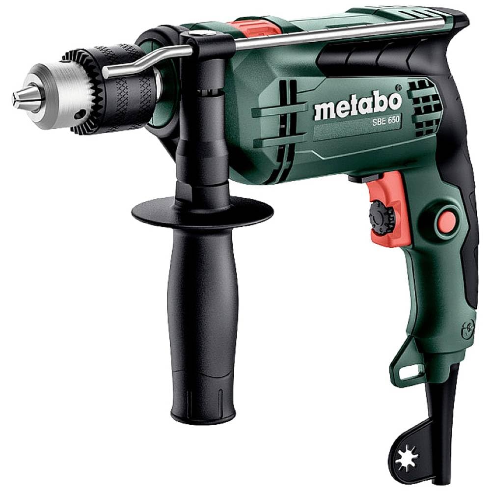Metabo 600742000 - Taladro percutor SBE 650 650 W, portabrocas de corona dentada