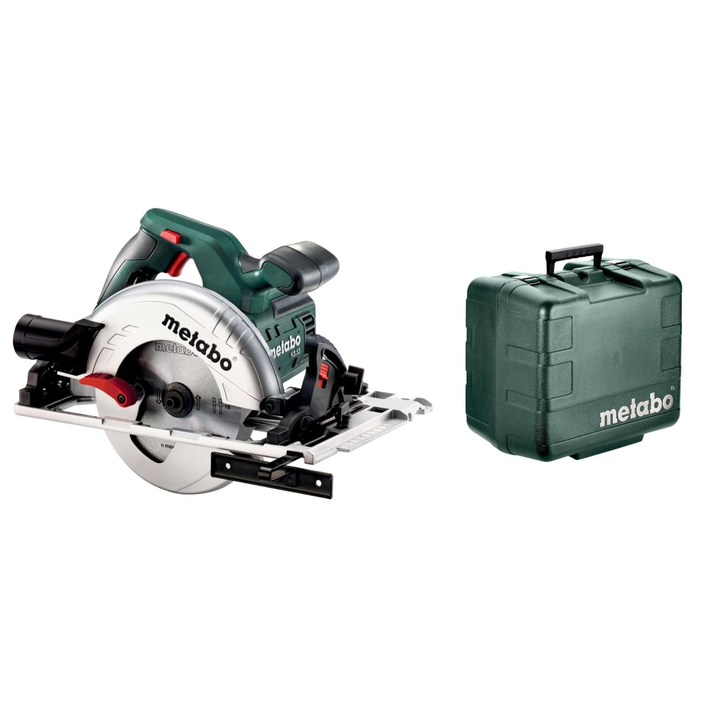 Metabo 600955500 - Sierra circular manual KS 55 FS 1200 W, disco 160 mm, corte 55 mm, con maletín - Ferrotecnia