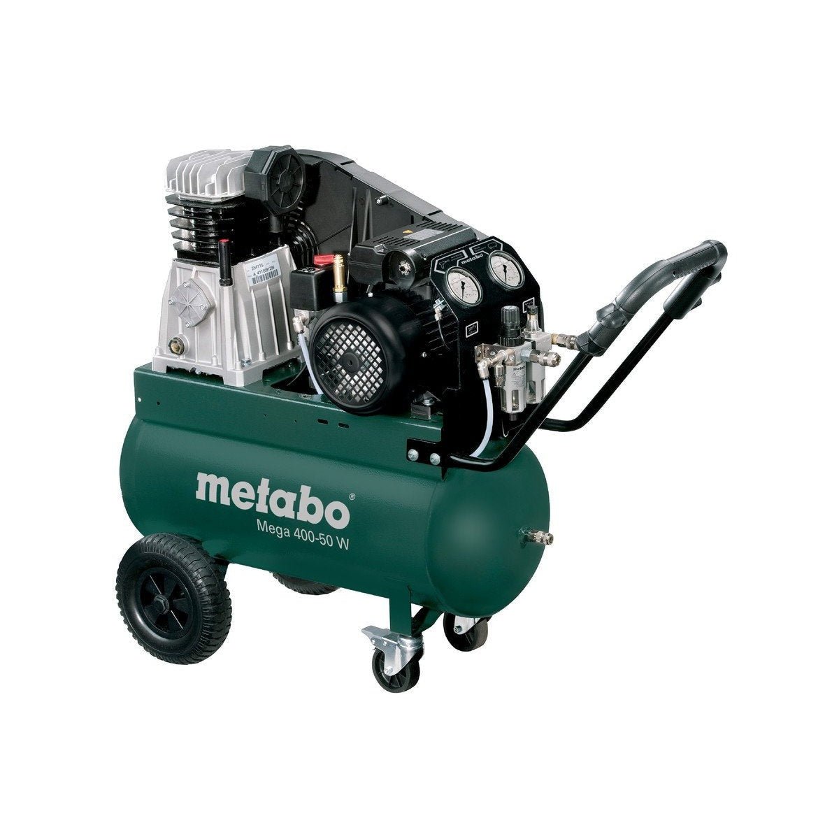 Metabo 601536000 - Compresor de pistón por correa Mega 400-50 W, calderín 50 l, 10 bar, 2,2 kW - Ferrotecnia