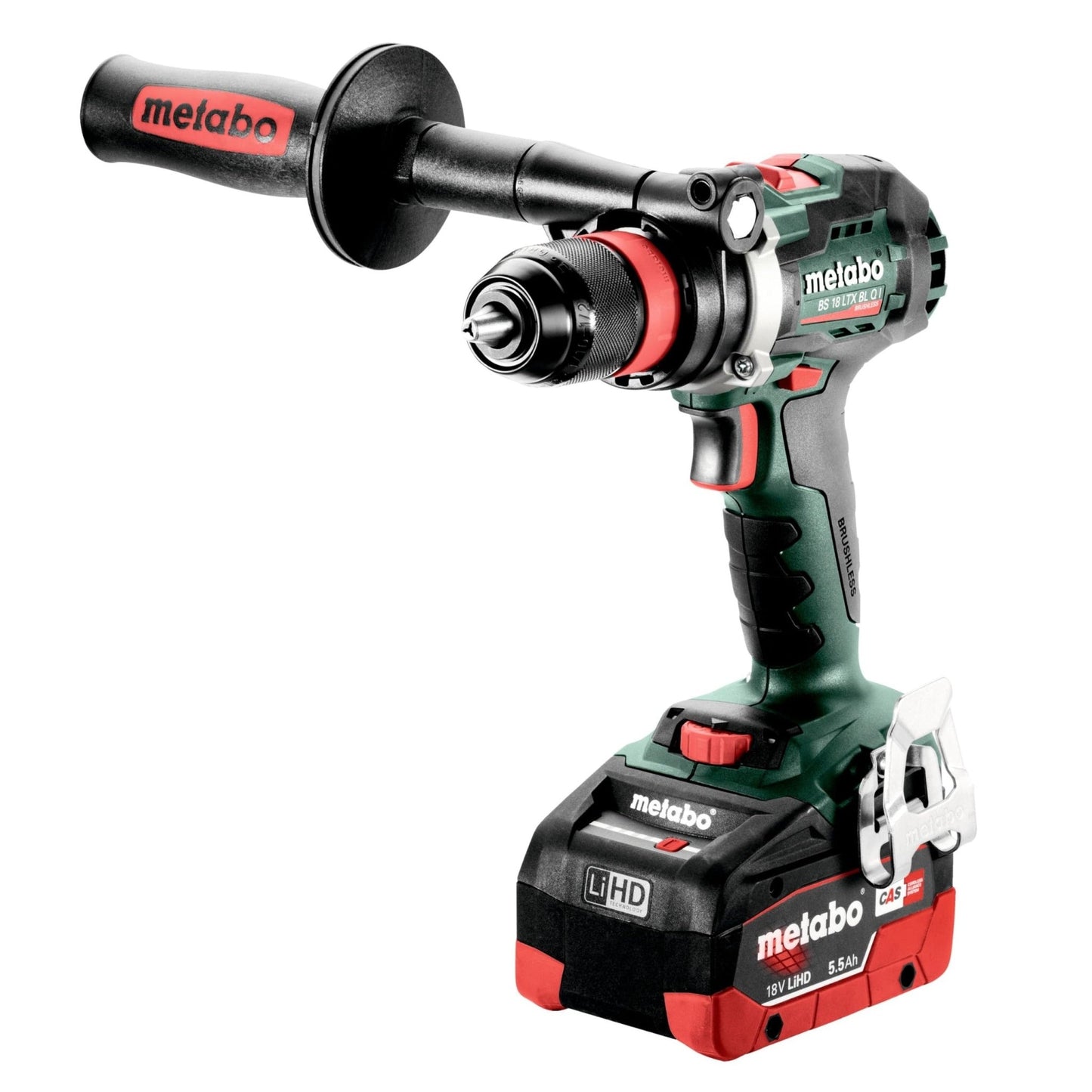 Metabo 602359770 - Taladro atornillador de batería BS 18 LTX BL Q I 18 V, 2x5,5 Ah LiHD, PowerX3 - Ferrotecnia