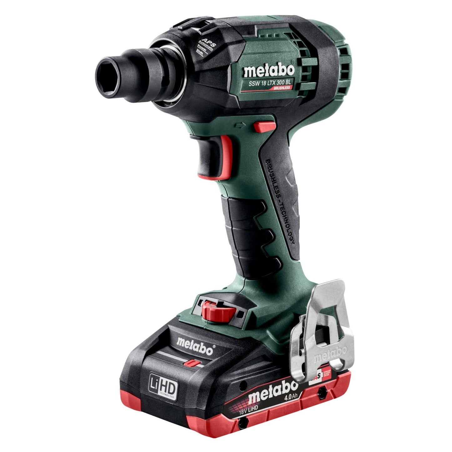 Metabo 602395800 - Llave de impacto de batería SSW 18 LTX 300 BL, 300 Nm, 2x4,0 Ah, metaBOX - Ferrotecnia