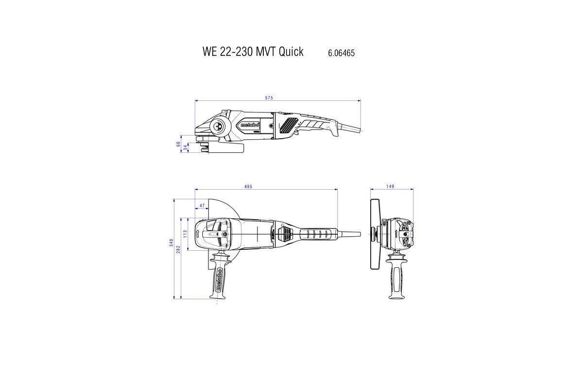 Metabo 606464000 - Amoladora angular WE 22-230 MVT