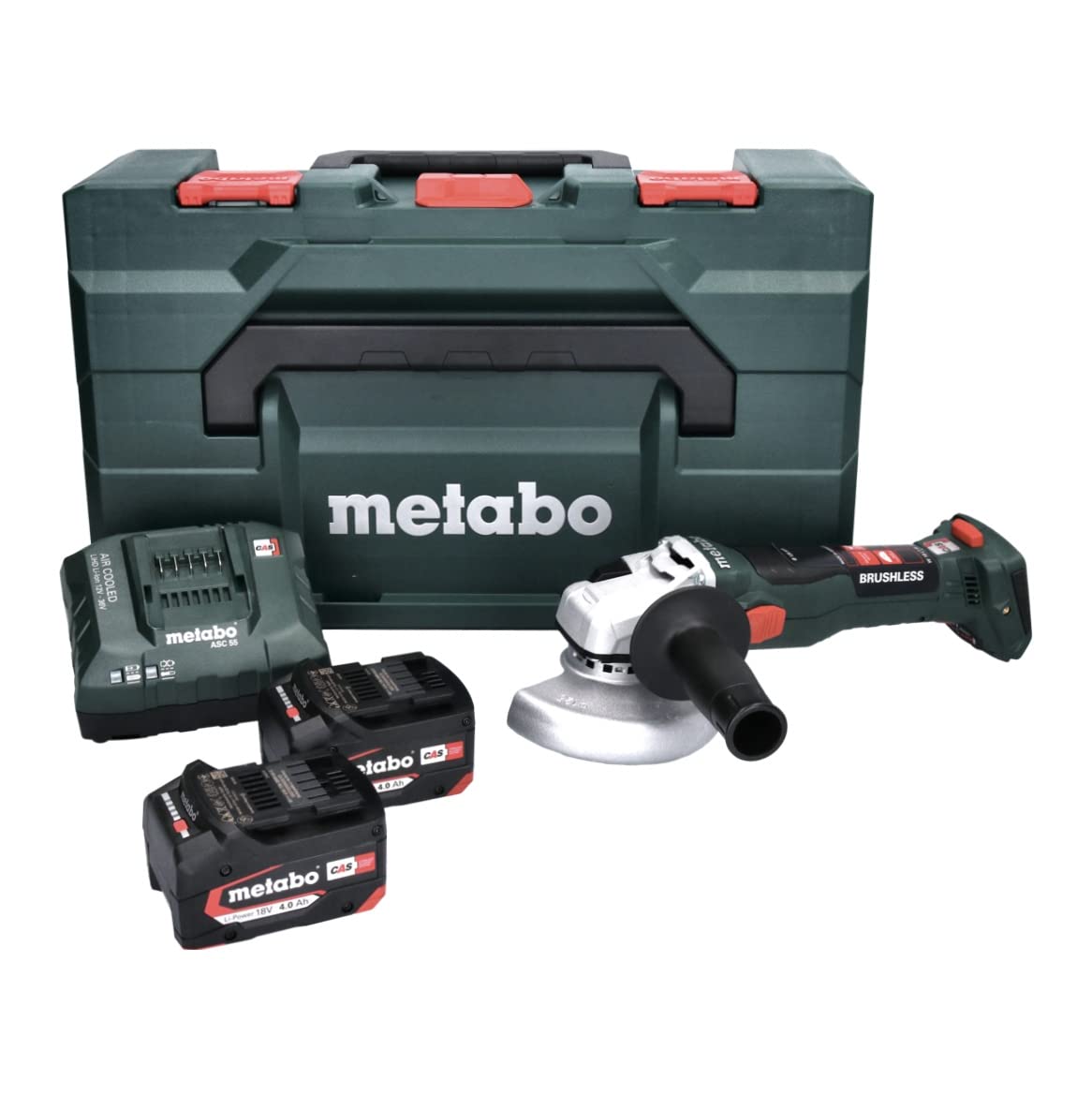 Metabo 613052510 - Amoladora angular a batería WB 18 LT BL 11-125 18 V 2x4,0 Ah