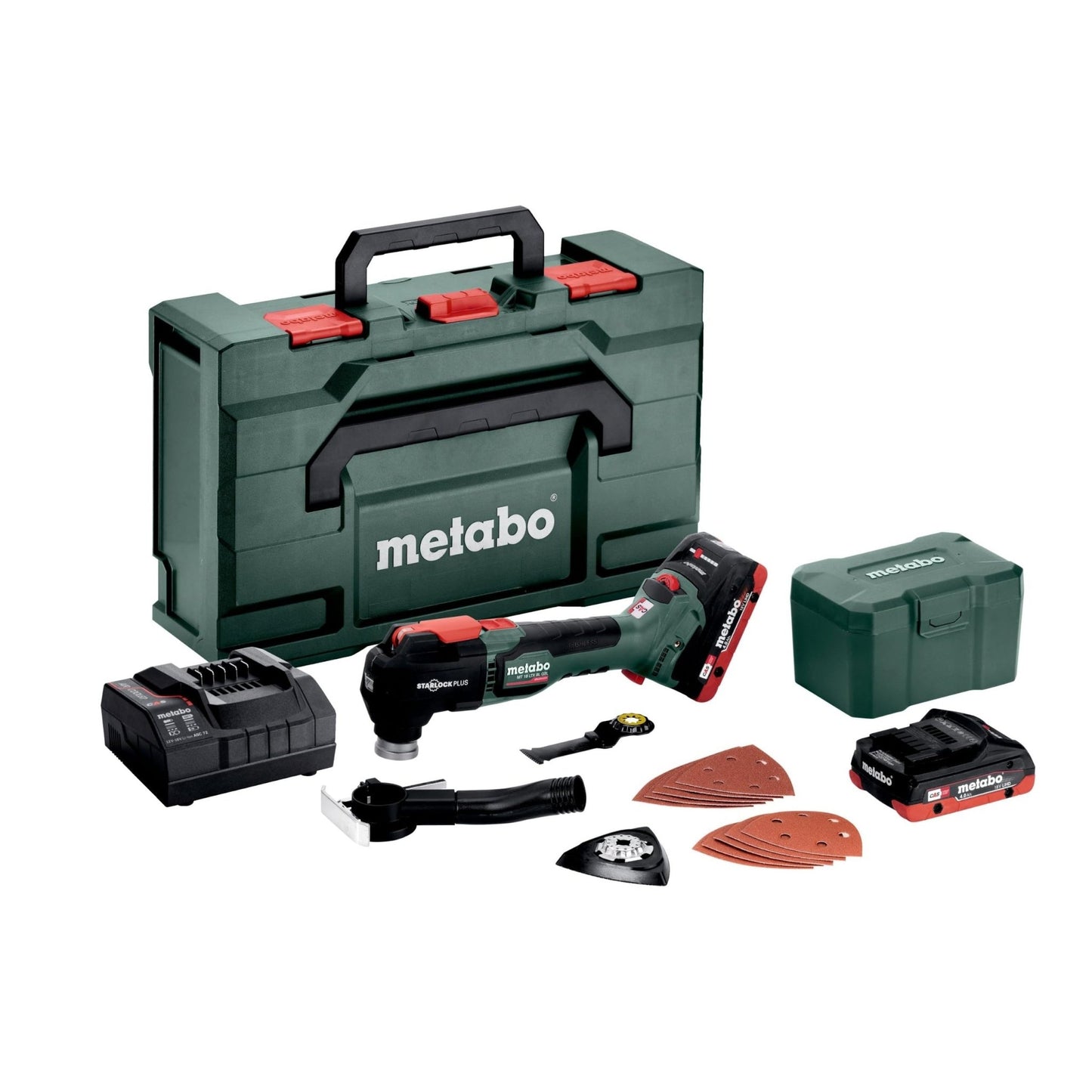 Metabo 613088800 - Multiherramienta oscilante 18V MT 18 LTX BL QSL, 2 baterías LiHD 4,0 Ah, metaBOX - Ferrotecnia
