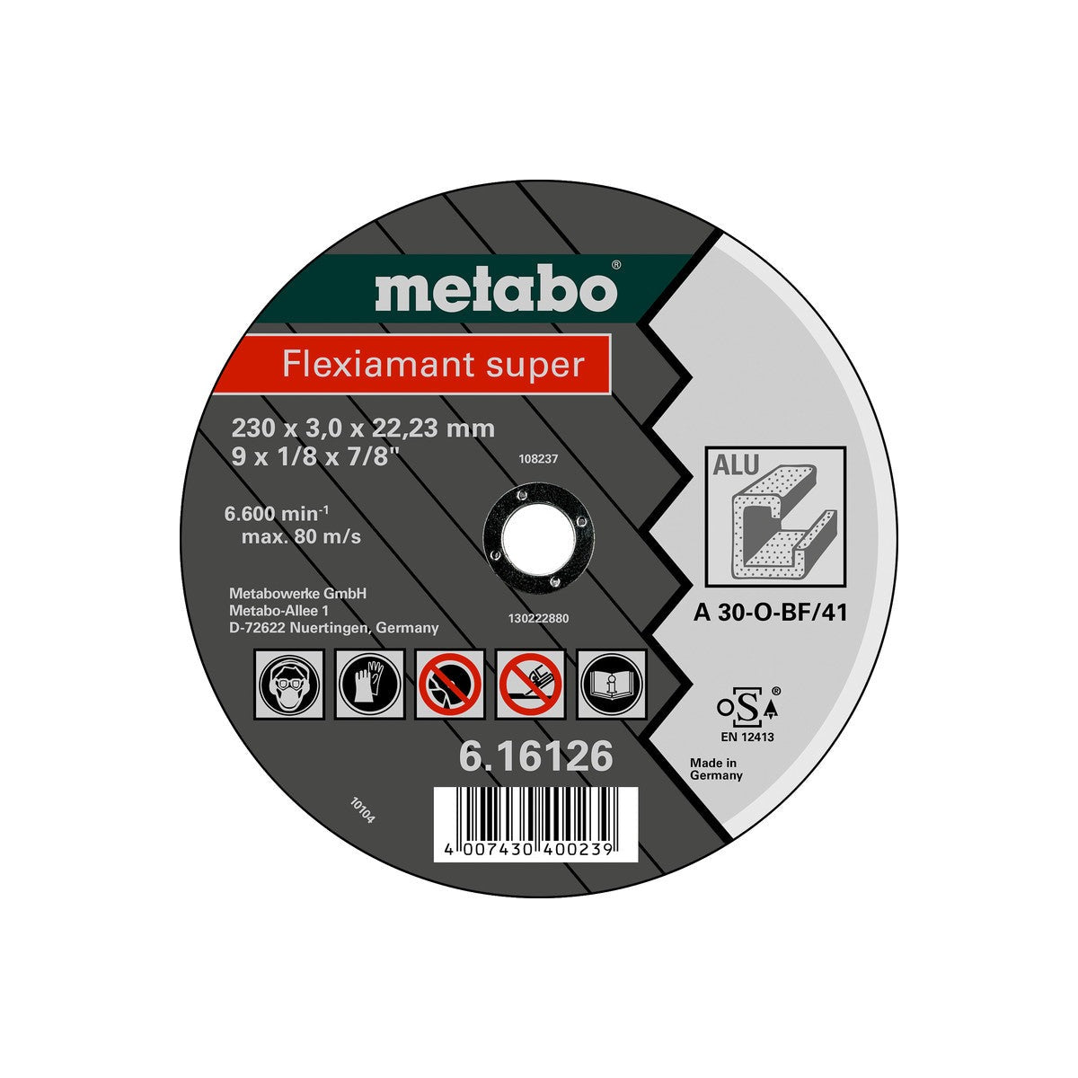 Metabo 616752000 - Clase de calidad A 30-O "Flexiamant Super" aluminio - Lote de 25 uds