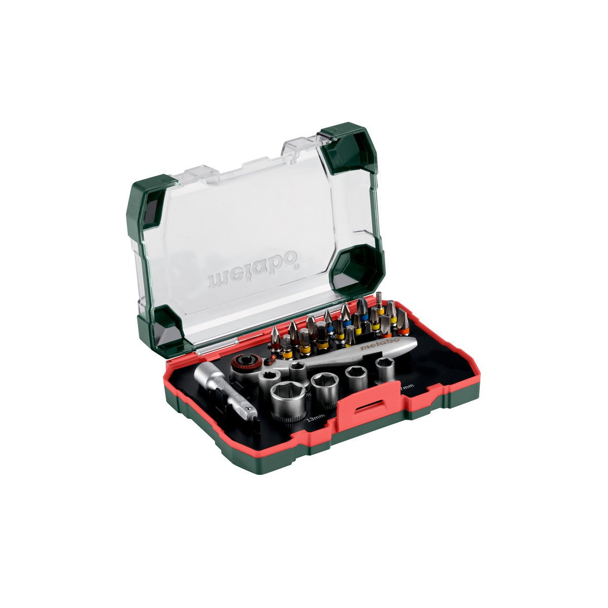 Metabo 626701000 - Caja de puntas y carracas SP, 26 piezas