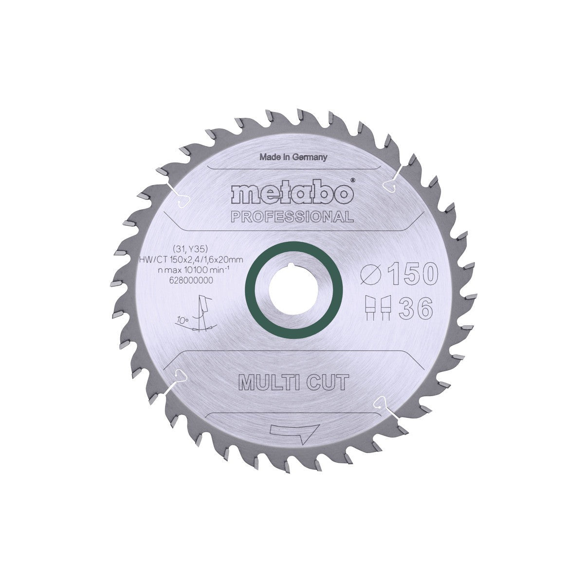 Metabo 628070000 - Hojas para sierras circulares "multi cut", calidad professional, para sierras circulares manuales