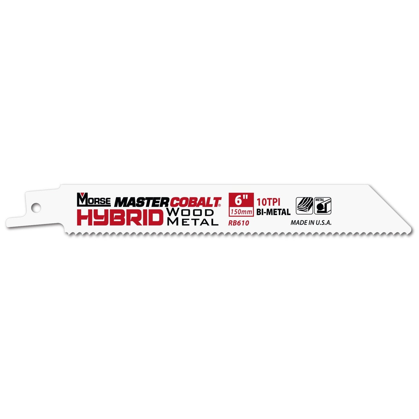 Morse RB1210T05 - Morse Master Cobalt Hybrid 305x20x0,9 mm Scie alternative pour bois et métal. avec 10 DPP (pack de 5 unités)
