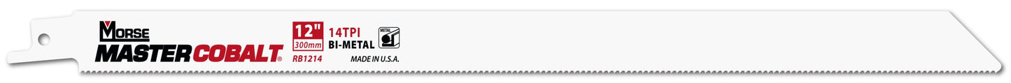 Morse RB1214T50 - Sierras de sable para metal MASTER COBALT 12" 035 14T 50PK - Ferrotecnia