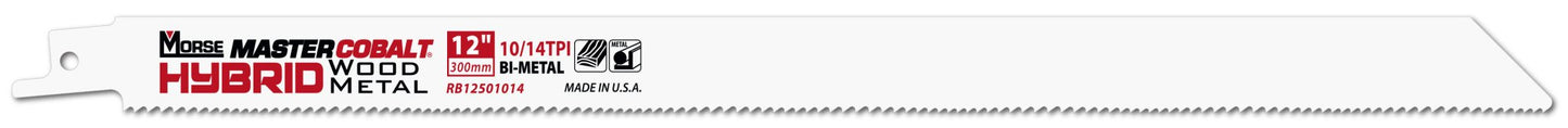 Morse RB12501014T05 - Sierras de sable para metal MASTER COBALT Hybrid 12"050 10/14 5PK - Ferrotecnia