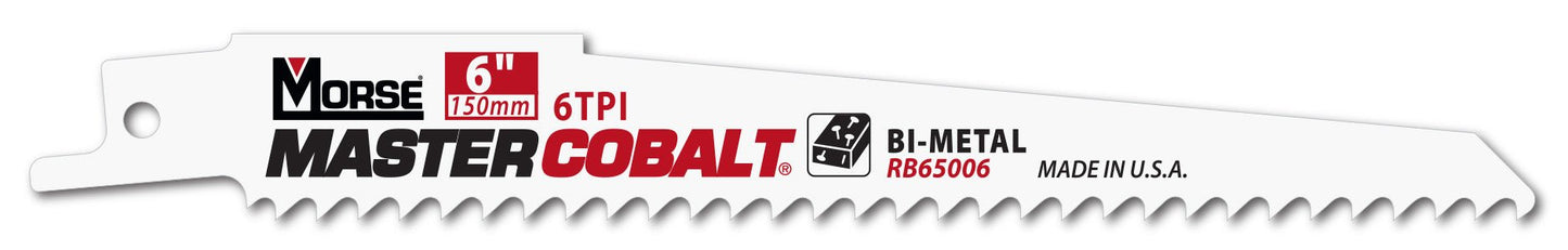 Morse RB65058T05 - Sierra de sable para madera Morse Master Cobalt 152x20x1,3 mm. con 5/8 DPP (paquete 5 unidades) - Ferrotecnia