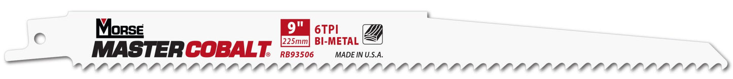 Morse RB93506T50 - Sierras de sable para madera MASTER COBALT 9" 035 6T 50PK - Ferrotecnia