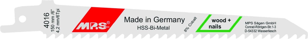 MPS - Hoja de sierra de sable Classic - Line - Wood 4016 - Ferrotecnia