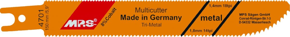 MPS - Hoja de sierra de sable Profi - Line 4701 - Ferrotecnia