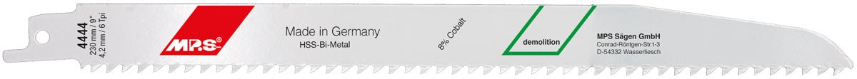 MPS - Hoja de sierra de sable Profi - Line - Demolición 4444 - Ferrotecnia