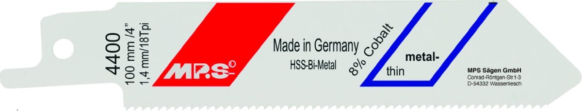 MPS - Hoja de sierra de sable Profi - Line - Metal 4400 - Ferrotecnia