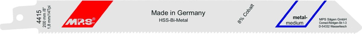 MPS - Hoja de sierra de sable Profi - Line - Metal 4415 - Ferrotecnia