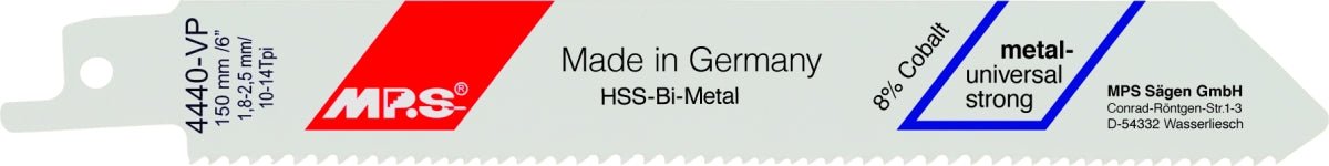 MPS - Hoja de sierra de sable Profi - Line - Metal 4440 - VP - Ferrotecnia